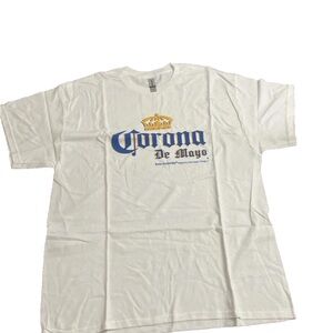 (2) NEW Corona Beer Men's Size XL White Short Sleeve T-Shirts
